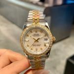 Rolex Datejust 2236 Movement 31mm Diamond Bezel TT Gold Jubilee Band Lady Watch